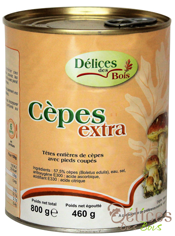 Champignons appertisés cèpes extra