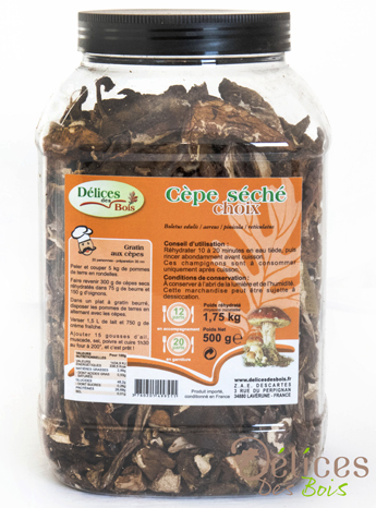 Pet jars Boletus « choix »500g